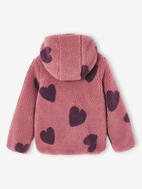 Veste fille sherpa motifs écru+mauve+vanille 9 - vertbaudet enfant 