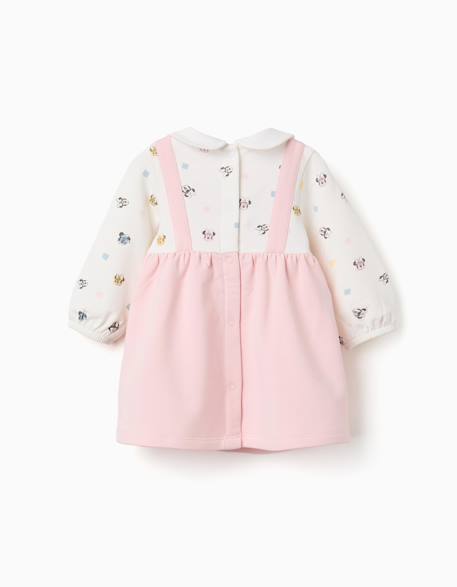Robe à manches longues en coton peigné avec minnie Rose 2 - vertbaudet enfant 