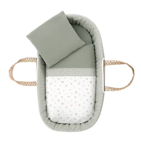 Couffin matelasse + support en bois Rose+Vert 10 - vertbaudet enfant 