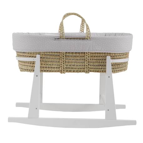 Couffin matelasse + support en bois Green/white+Grey/white 7 - vertbaudet enfant 