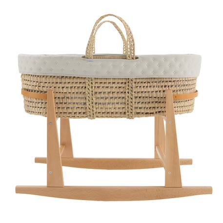 Couffin bébé matelassé avec support en bois Vert 3 - vertbaudet enfant 