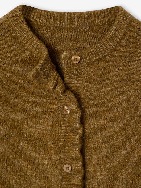 Gilet fille manches longues olive+rose pâle 3 - vertbaudet enfant 