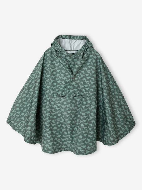 Cape de pluie à capuche garçon imprimé dinosaures indigo+kaki 5 - vertbaudet enfant 