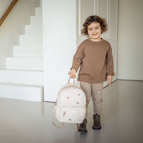 Sac à dos enfant nostalgia rayures avions beige (36 cm) Beige 6 - vertbaudet enfant 
