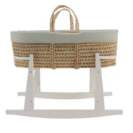 Couffin bébé matelassé avec support en bois Rose+Vert 8 - vertbaudet enfant 