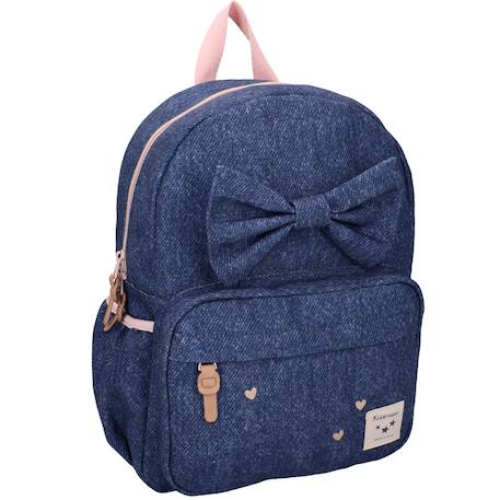 Garçon-Sac à dos enfant blossom et bows nœud bleu denim (36x27 cm)