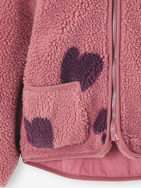 Veste fille sherpa motifs écru+mauve+vanille 10 - vertbaudet enfant 