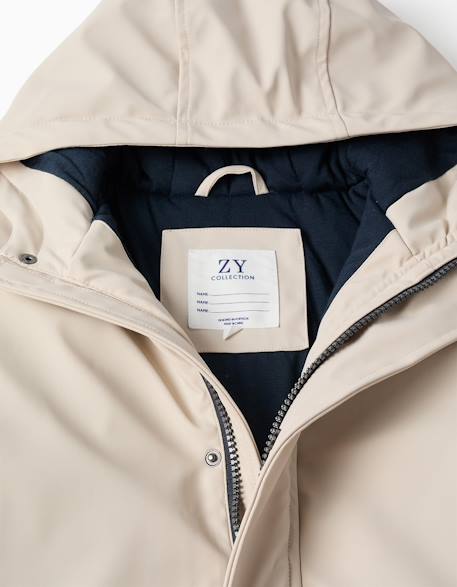 Parka rembourrée avec capuche et poches avant Gris clair 3 - vertbaudet enfant 