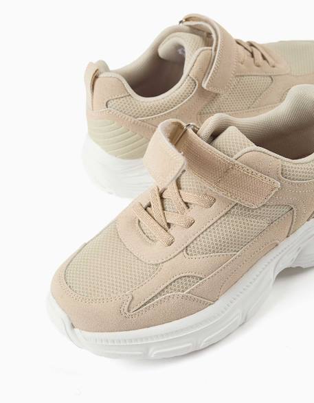 Baskets en maille avec semelle épaisse antidérapante Beige 4 - vertbaudet enfant 