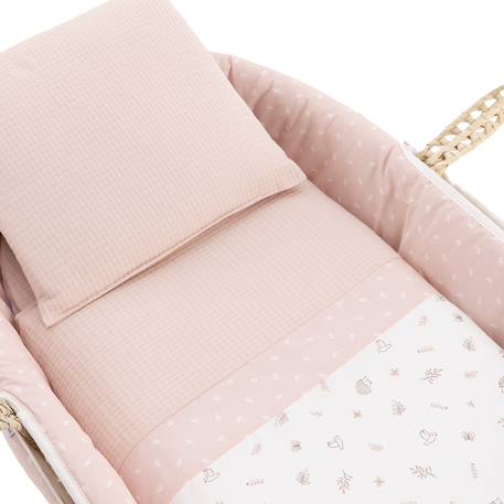Couffin matelasse + support en bois Rose+Vert 4 - vertbaudet enfant 