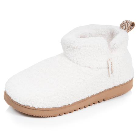 Chaussons bottillons maille bouclette - semelle crantée Camel+Ivoire 7 - vertbaudet enfant 
