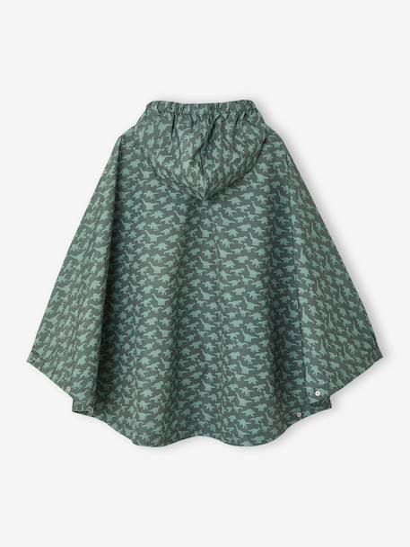 Cape de pluie à capuche garçon imprimé dinosaures indigo+kaki 6 - vertbaudet enfant 