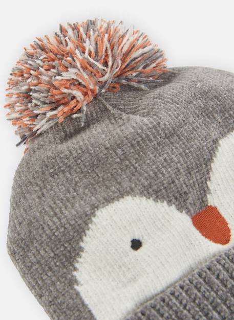 Bonnet avec design pingouin Gris 2 - vertbaudet enfant 