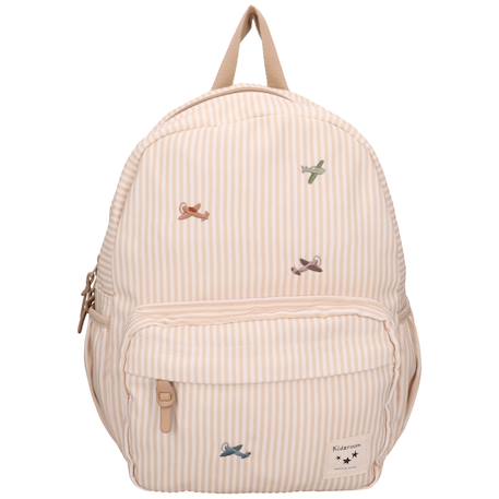 Sac à dos enfant nostalgia rayures avions beige (36 cm) Beige 2 - vertbaudet enfant 