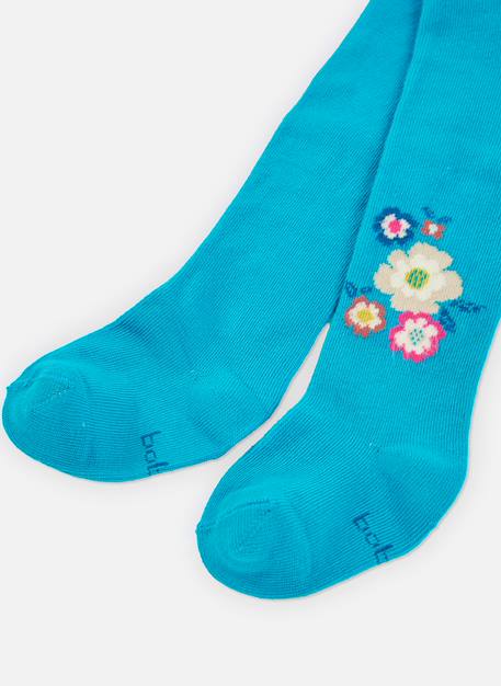 Collant imprimé fleurs Bleu 2 - vertbaudet enfant 