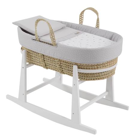 Couffin matelasse + support en bois Green/white+Grey/white 6 - vertbaudet enfant 