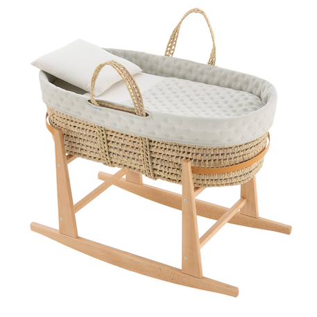 Couffin bébé matelassé avec support en bois Vert 2 - vertbaudet enfant 