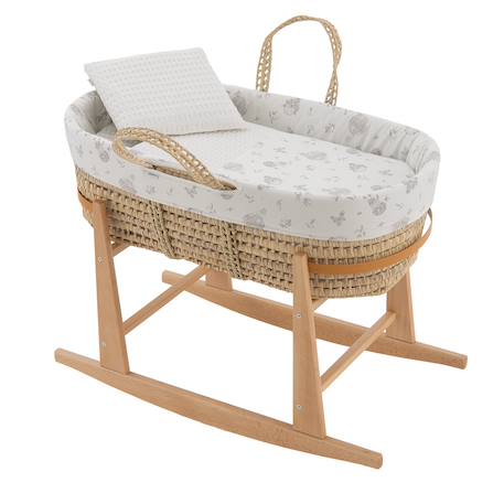 Couffin bébé matelassé avec support en bois Beige 2 - vertbaudet enfant 