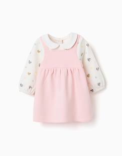 Bébé-Robe, jupe-Robe à manches longues en coton peigné avec minnie