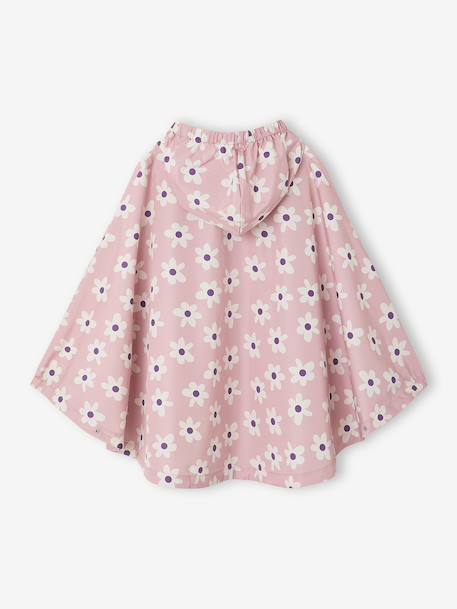 Cape de pluie LILIBETH à capuche fille imprimé fleuri rose pâle 2 - vertbaudet enfant 