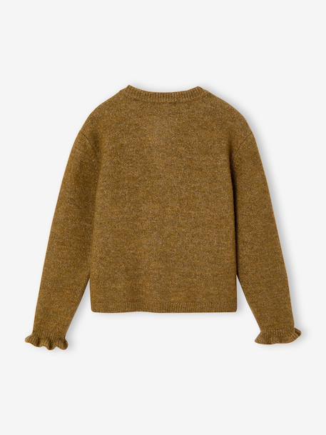 Gilet fille manches longues olive+rose pâle 2 - vertbaudet enfant 