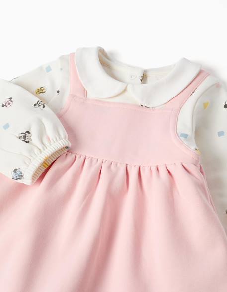 Robe à manches longues en coton peigné avec minnie Rose 3 - vertbaudet enfant 