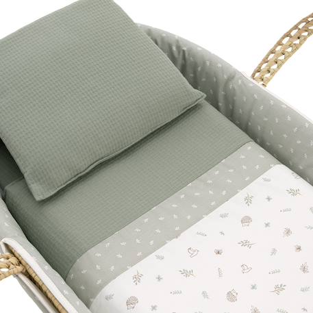 Couffin matelasse + support en bois Rose+Vert 9 - vertbaudet enfant 