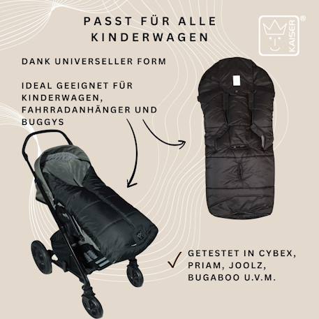 Chancelière thermique Sandy anthracite+kaki+noir+noir/gris+sable+sauge verte 16 - vertbaudet enfant 