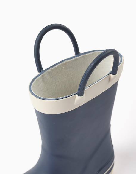 Bottes de pluie en caoutchouc avec anses Bleu 4 - vertbaudet enfant 