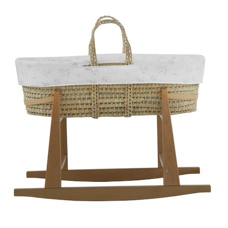 Couffin bébé matelassé avec support en bois Ecru/natural 3 - vertbaudet enfant 