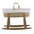 Couffin bébé matelassé avec support en bois Ecru/natural 3 - vertbaudet enfant 