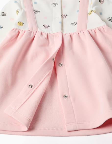 Robe à manches longues en coton peigné avec minnie Rose 4 - vertbaudet enfant 