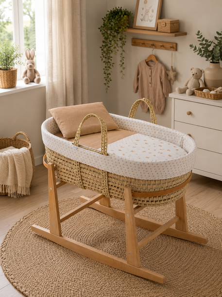 Couffin matelasse + support en bois Beige 1 - vertbaudet enfant 