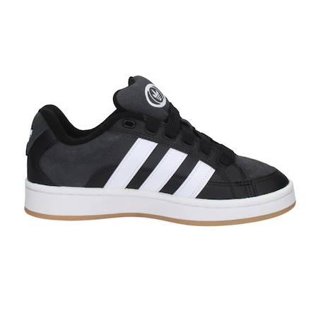 Baskets enfant en daim Noir, blanc 3 - vertbaudet enfant 