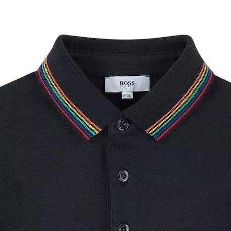 Polo enfant en coton Gris foncé+Noir foncé+Noir intense 6 - vertbaudet enfant 