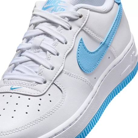 Baskets enfant en cuir Blanc et bleu ciel+Blanc et rose 4 - vertbaudet enfant 