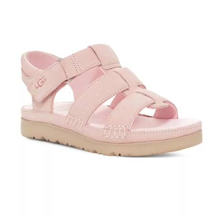 Sandales enfant en cuir Beige clair+Rose clair 7 - vertbaudet enfant 