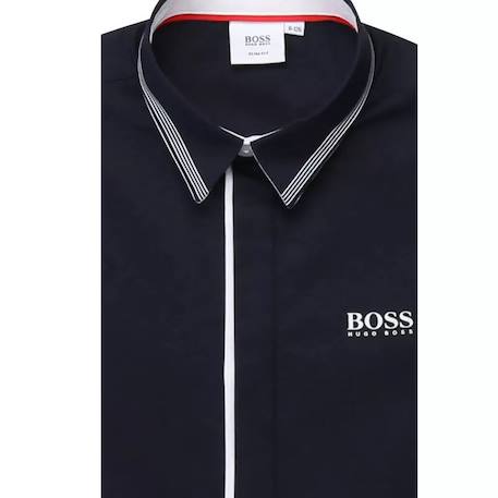 Col chemise enfant en coton Bleu marine 3 - vertbaudet enfant 