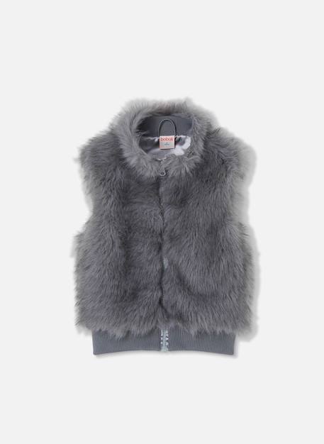 Gilet sans manches fille Gris 2 - vertbaudet enfant 