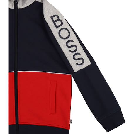 Sweat enfant en coton Bleu marine, rouge, gris+Noir, gris, bleu 3 - vertbaudet enfant 