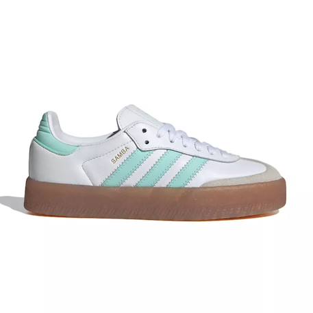 Baskets enfant en cuir Blanc/vert 3 - vertbaudet enfant 