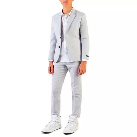 Chemise enfant en coton Blanc cassé+Bleu ciel 3 - vertbaudet enfant 