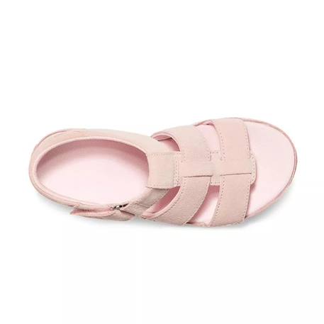 Sandales enfant en cuir Beige clair+Rose clair 8 - vertbaudet enfant 