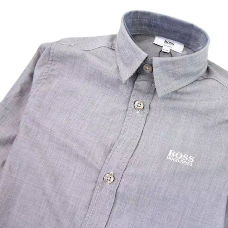 Chemise enfant en coton Gris foncé 3 - vertbaudet enfant 