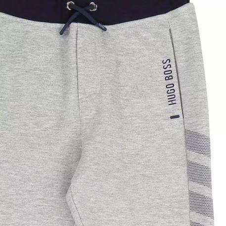 Pantalon de survêtement garçon en coton Gris, bleu marine 3 - vertbaudet enfant 