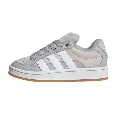 Baskets enfant en daim Gris clair, blanc 1 - vertbaudet enfant 