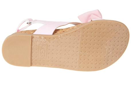 Sandales fille en cuir Noir, marron+Rose, marron 10 - vertbaudet enfant 