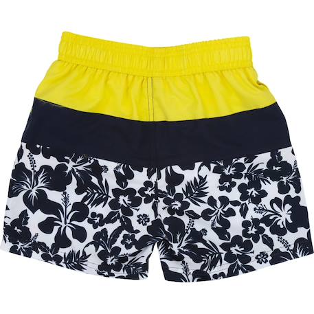 Short de bain garçon Bleu marine, blanc, jaune 2 - vertbaudet enfant 