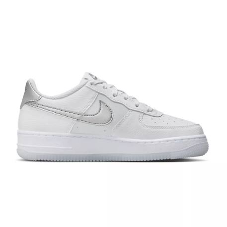 Baskets enfant en cuir Blanc/gris 3 - vertbaudet enfant 