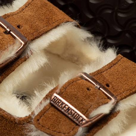 Sandales enfant en daim Marron, blanc+Rose clair 5 - vertbaudet enfant 